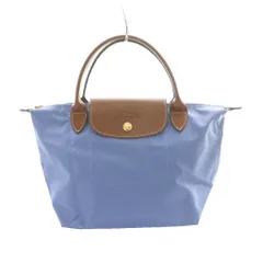 ロンシャン LONGCHAMP ル・プリアージュ Le Pliage トップハンドルバッグ ハンド 紺 ネイビー 茶 ブラウン /SS ■OS
