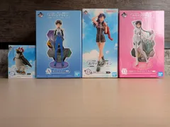 エヴァンゲリオン 一番くじ フィギュア4体セット シンジ ミサト マリ ペンペン 未使用 バンダイ BANDAI EVANGELION Figure Set