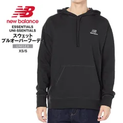 【新品】 New Balance ニューバランス パーカー ユニセックス スウェット プルオーバー フーディ NB Essentials Uni-ssentials フレンチテリー 刺繍ロゴ ドロップショルダー ジェンダーレス エイジレス ブラック BK