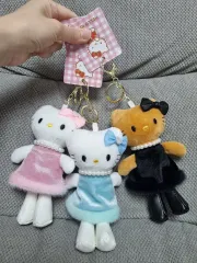 3個まとめ ハローキティ ロングダリキティ ぬいぐるみ キーホルダー セット
