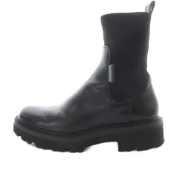 チャールズ&キース  CHARLES&KEITH ニットソックス リッジッドソール チェルシーブーツ 38 黒