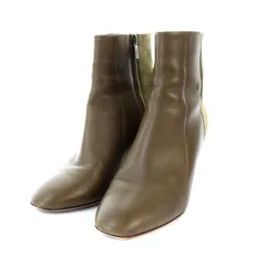 サルヴァトーレフェラガモ Salvatore Ferragamo ショートブーツ スエード レザー 6.5 24cm カーキ ■ /AK9