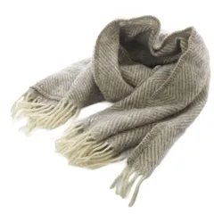 ラプアンカンクリ lapuan kankurit ウールヘリンボーン 大判ストール グレー