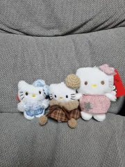 3個まとめ ハローキティ ぬいぐるみ キーホルダー 3種