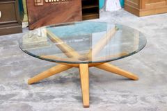 ダイニングテーブル Calligaris TOKYO Φ1100・ガラス天板 - メルカリ