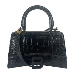 BALENCIAGA アワーグラス ミディアムトートバッグ ブラック A4 