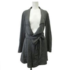 クードシャンス CdeC COUP DE CHANCE カーディガン ニット ウール 38 グレー ドレープカラー 長袖 ウエストベルト付き /PP ■ECB001