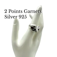 【深紅のガーネット】重厚 Silver 925 刻印 00s Vintage Design Ring シルバー ヴィンテージ デザイン リング 14号 14.5号 ユニセックス ワイド 一点もの クラシック