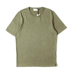 【新品】LARDINI ラルディーニ Tシャツ カーキ サイズ:1 | 現行タグ メランジ リネン ニット Tシャツ | トップス カットソー 半袖 | イタリア製【メンズ】のサムネイル