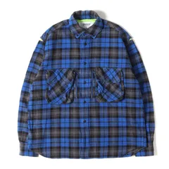Hombre Nino オンブレ・ニーニョ シャツ ブルー ブラック サイズ:L | 23SS パルチポケット チェック フランネルシャツ (PLAID MULTI POCKET SHIRT) | トップス カジュアルシャツ 長袖【メンズ】【中古】のサムネイル