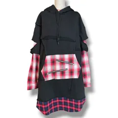 CANDY STRIPPER キャンディストリッパー LiSA コラボ CHECK SWITCHED HOODIE パーカー チェック柄 1216016-2 黒 ブラック 赤 レッド サイズ2 レディース 春 ゴーゴー古着マルイ北千住店 6 No.1948のサムネイル
