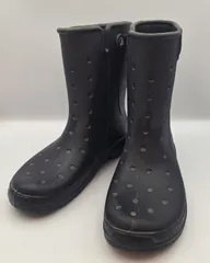 crocs クロックス 16010 レインブーツ 長靴  size M9/W11 黒 ブラック メンズ 未使用保管品 【11988】のサムネイル