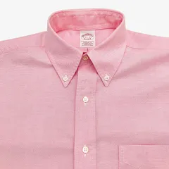 【15 1/2-32】Brooks Brothers（ブルックスブラザーズ）ポロカラーBD（ボタンダウン）シャツ ピンク / Traditional Fit / Supima Cotton 100% Oxford / USA製ポケット付 メンズL相当