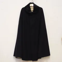 昭和レトロ レディース ウール ポンチョ HK-a-06083 / 道中着 和装 トンビ コート 着物 リメイク 素材