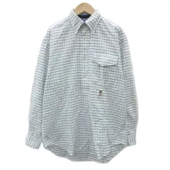トミーヒルフィガー TOMMY HILFIGER カジュアルシャツ XS 白 ホワイト グラフチェック柄 長袖 ボタンダウン /YS60 ■ECB001