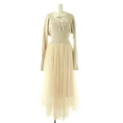 スナイデル SNIDEL 24SS ボレロセットチュールニットワンピース ロング カーディガン 長袖 F ベージュ /NR ■OS