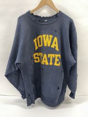 レア 80s ヴィンテージ champion リバースウィーブ IOWA ネイビ - メルカリ