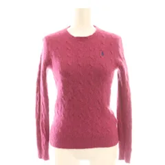 ポロ ラルフローレン POLO RALPH LAUREN ラムウールケーブルニット セーター 長袖 S ピンク /DF ■OS ■SH