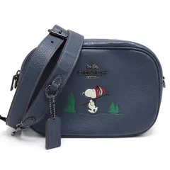 美品 コーチ ジェイミー カメラ バッグ スヌーピー スキー モチーフ CF305 レザー ショルダーバッグ COACH