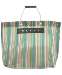 MARNI 青緑チェック トートバッグ - メルカリ
