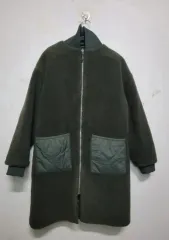 モンベル ) カーキ色 フリース ロング ジップアップ アウター M