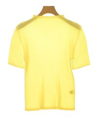 PLEATS PLEASE ハイネック 半袖 プリーツ 変形 トップス イエロー