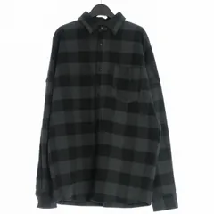 パームエンジェルス PALM ANGELS 23AW Classic Logo Overshir チェックシャツ カジュアルシャツ 長袖 L ブラック 黒 PMES002C99FAB0011001のサムネイル