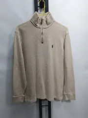 ポロラルフローレン ハーフジップ ニット スウェット ベージュ n