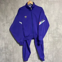 激レア 80s デサント製 アディダス セットアップ 刺繍ロゴ 紫 ATS-303P ヴィンテージトラックジャケット パンツ 上下セット 在原みゆ紀 小松菜奈 菅田将暉 昭和レトロY2K 90s スポーツMIXストリート常田大希 ジャージ 古着女子ユニセックス