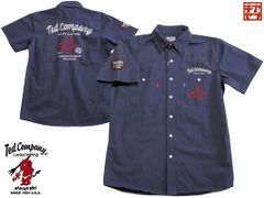 IRON HEART アイアンハート 半袖 メカニック ワークシャツ グレー S