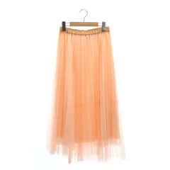 ダイアグラム グレースコンチネンタル Diagram GRACE CONTINENTAL 24SS チュールスカート プリーツスカート ロング 36 サーモンピンク /ES ■OS