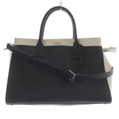 ケイトスペード KATE SPADE レザー バイカラー 2way ハンドバッグ ショルダーバッグ ロゴ 紺 ネイビー 白