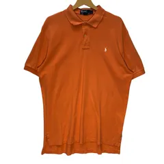 90's vintage 90年代 ヴィンテージ Polo by Ralph Lauren ポロバイラルフローレン ポニー刺繡 半袖 ポロシャツ ワンポイント刺繡 China製 Lサイズ オレンジ