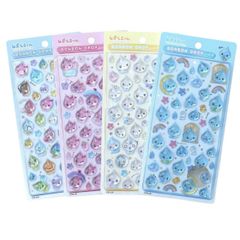 (4枚セット）3D立体シール セット  つやつや キラキラ 3D立体シール 3dシール 平成レトロ かわいい ご褒美シール 女の子 平成女子 男の子 シール帳  シール 交換