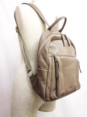 BARCOS バルコス レザーリュック シュリンクレザー リュック ベージュ系 バックパック 鞄 レディース E698LF