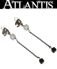 CHANEL シャネル ココマーク アクリルキューブ ピアス 08P 【74090】