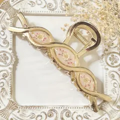 バンスクリップ　ドライフラワー　ライスフラワー　レジン