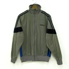 アディダスオリジナルス ジャージ トラックジャケット コットン アウター メンズ Oサイズ グレー×ブルー adidas Originals 【中古】