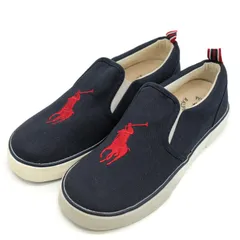 ポロラルフローレン スリッポン ポニーロゴ ブランド シューズ 靴 キッズ 男の子用 22サイズ ネイビー POLO RALPH LAUREN 【中古】のサムネイル