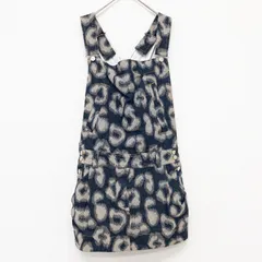 Vivienne Westwood RED LABEL　ヴィヴィアンウエストウッド レッドレーベル　ジャンバースカート　サロペット　オールインワン　レオパード柄　総柄　インディゴ　デニム　コットン　ネイビー　日本製　レディース　2　b00033