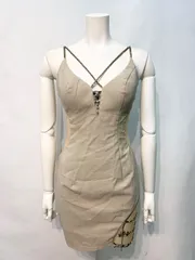 2530 AR Angel R エンジェルアール　キャバクラ　ドレス　伸縮性　ストーンストラップ　ビジュー　キラキラ　シースルー　タイト　ミニ　キャバドレス　M