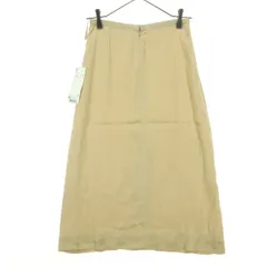 UNIQLO U ユニクロユー ミディ丈 サテン タイトスカート 61 ベージュ レディース 古着