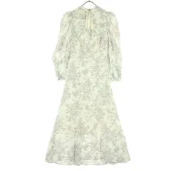 SNIDEL スナイデル 花柄 長袖 ロングワンピース 0 グレー系 SWFO225038 レディース 古着