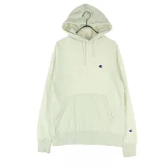 Champion チャンピオン コットン ワンポイントロゴ 長袖 スウェットパーカー M ライトグレー レディース 古着