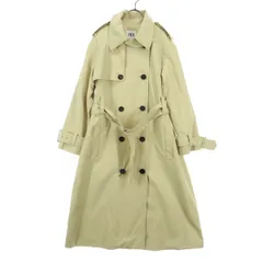 美品 ZARA ザラ 長袖 トレンチコート M ベージュ レディース 古着