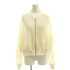 ロイスクレヨン Lois CRAYON 近年モデル パッチワークレース ジップアップブルゾン ジャケット M アイボリー /DF ■OS