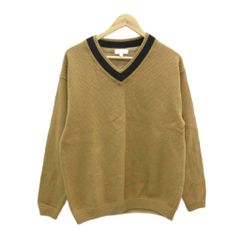 B&Y ユナイテッドアローズ BEAUTY&YOUTH ビューティー&ユース ニット セーター M 茶 Vネック 長袖 無地 /SY22 ■ECA002