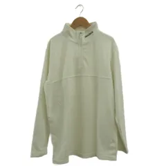 デサント DESCENTE フリース ハーフジップ プルオーバー L 白 ホワイト 長袖 スタンドカラー /PP ■ECA003