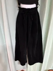 1695.earth music&ecologyブラック ワイドパンツFサイズ☆