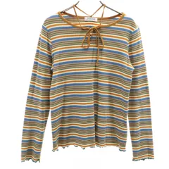 Jocomomola ホコモモラ ボーダー柄 長袖 カットソー 40 マルチ レディース 古着